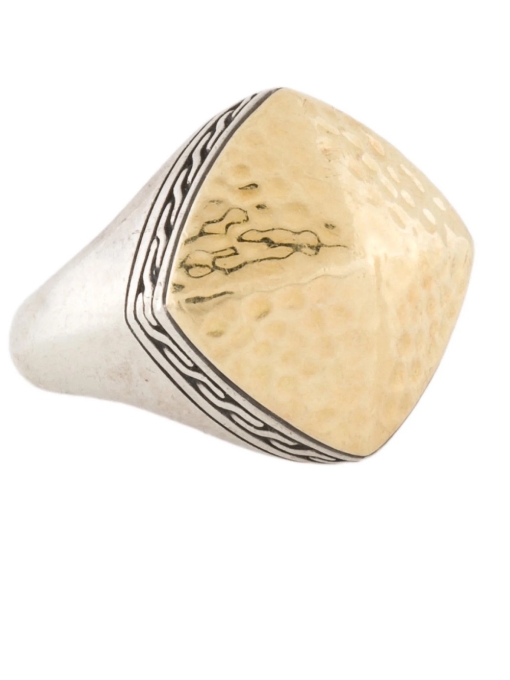 John Hardy 18k Sterling silver unisex ring size 8 excellent condition
